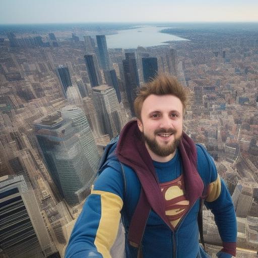 07043-2508402623-a [man_happy smiling man_4] in an open jacket wearing a ((superhero)) superman outfit selfie with a blurry city view from the t.png